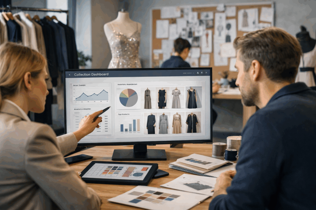 sviluppatori in una Maison davanti al pc con software direzionale